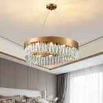 Şüşə daşlı qızılı çilçıraq TH450 - Image 6
