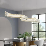 Kristal daşlı dalğalı masaüstü çilçıraq TH372 - Image 2