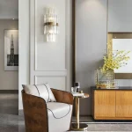 Kristal divar işığı, bronz 610 - Image 8