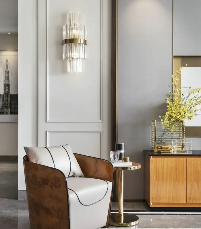 Kristal divar işığı, bronz 610 - Image 8