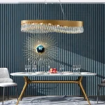 Şüşə daşlı qızılı masaüstü çilçıraq TH450 - Image 3