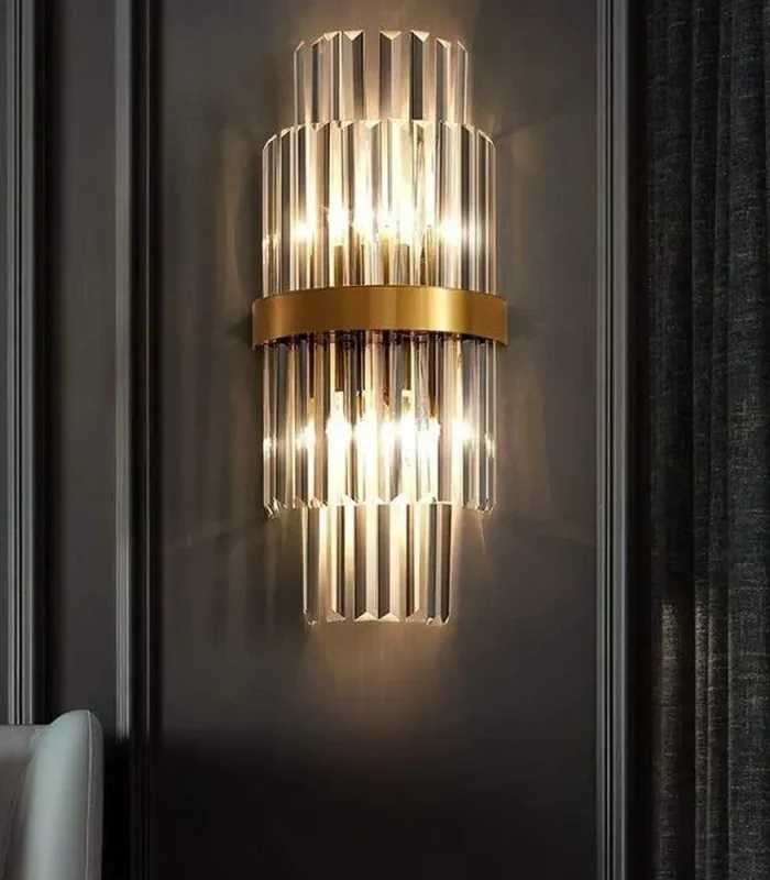Kristal divar işığı, bronz 610 - Image 2