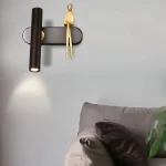 Qara rəng insan fiqurlu divar işığı B3431 - Image 2