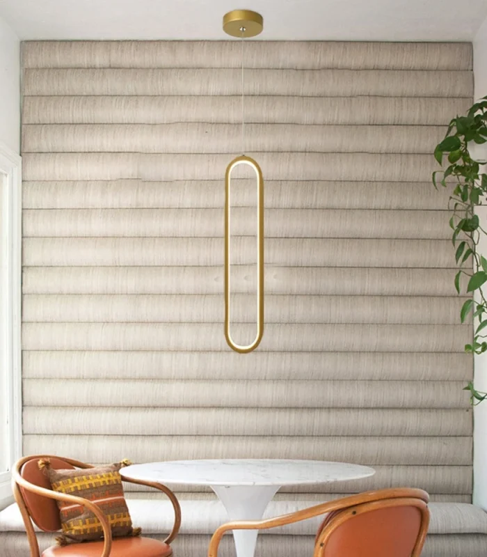 Led işıqlı qızılı minimalist asma işıq 1176 - Image 4