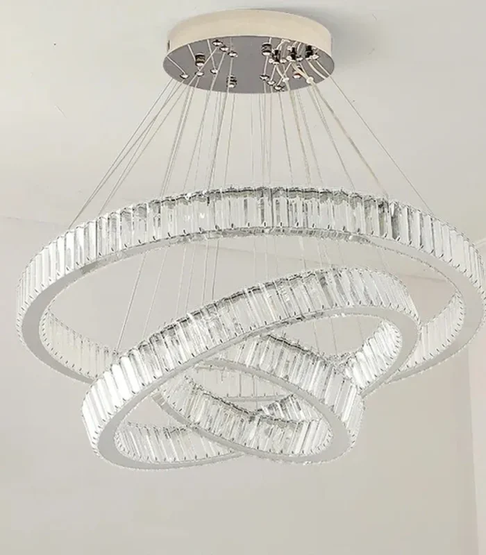 Kristal daşlı 3 halqa gümüşü çilçıraq TH372 - Image 2