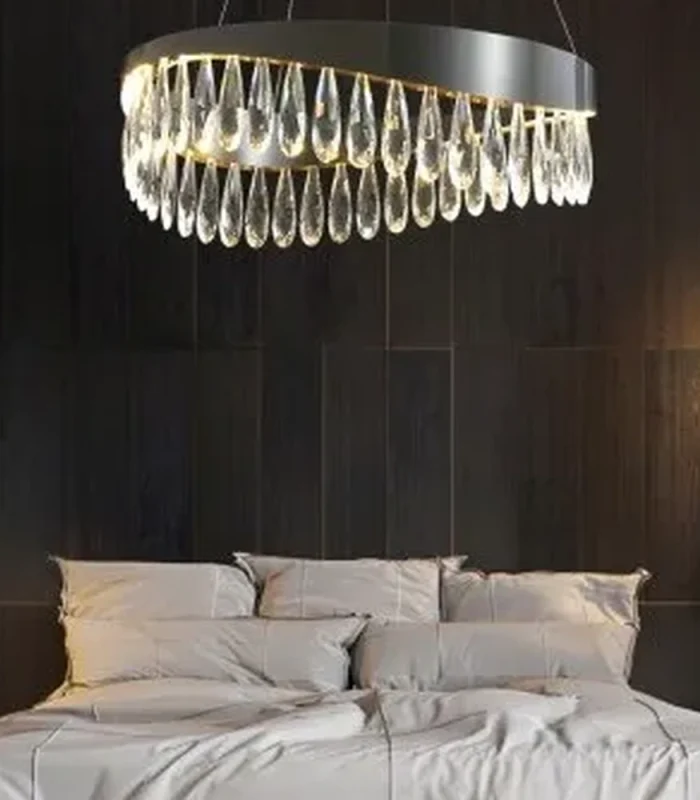 Şüşə  daşlı gümüşü çilçıraq TH450 - Image 3