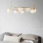 Qızılı halqa və ağ şarlı çilçıraq P1399-8 - Image 3