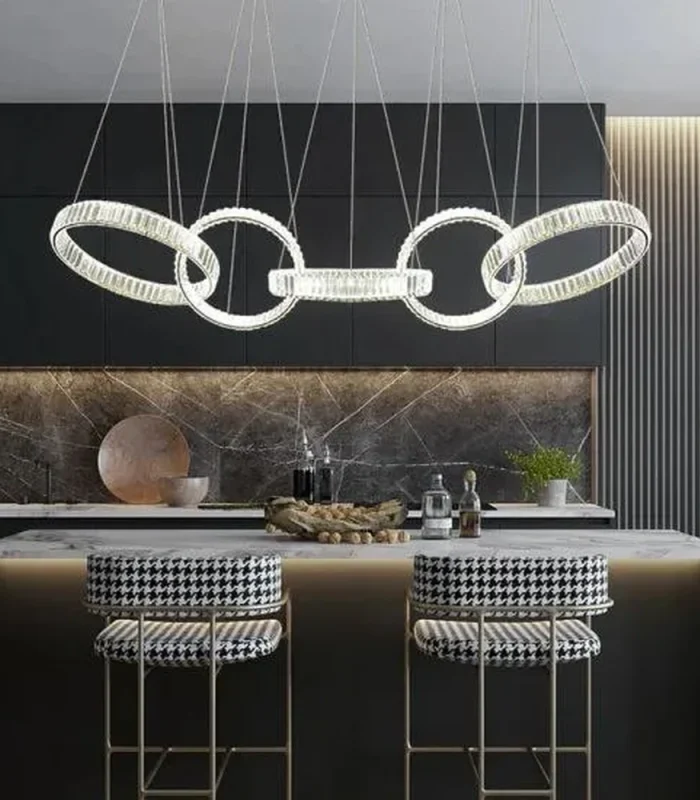 Kristal daşlı 5 halqa çilçıraq TH372 - Image 2