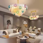 Rəngli şüşə dairəli çilçıraq TH243 - Image 4