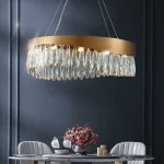 Şüşə daşlı qızılı çilçıraq TH450 - Image 4