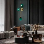 Yaşıl şüşə toplu divar işığı 9025 - Image 7
