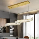 Kristal daşlı dalğalı masaüstü çilçıraq TH372 - Image 3