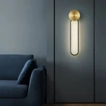 Minimalist qara və qızılı divar işığı 3404 - Image 2