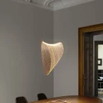 Taxta material led işıqlı çilçıraq D-60 9183 - Image 3