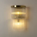 Şüşəli divar işığı, bronz 621 - Image 2