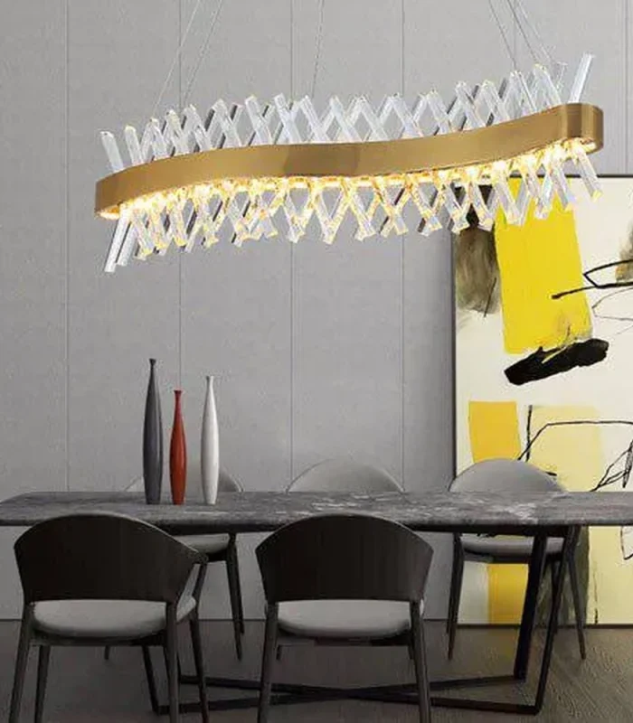 Qızılı detallı kristal masaüstü çilçıraq TH274 - Image 3