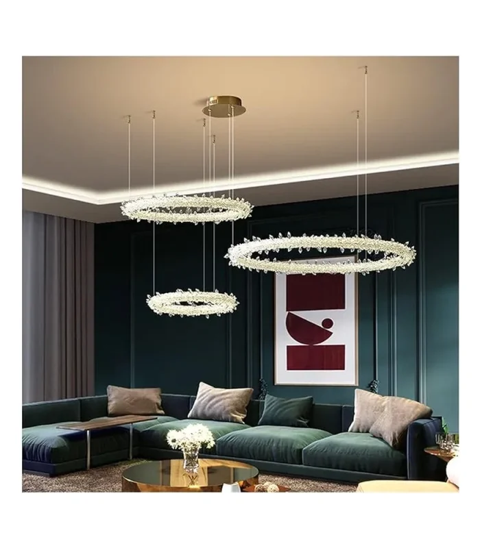 Kristal daşlı zərif 3 halqa çilçıraq TH455 - Image 2