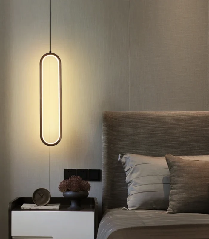 Led işıqlı qara minimalist asma işıq 1176 - Image 2