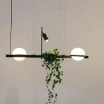 Dipçək dekorlu iki kürəlik asma işıq D2204 - Image 3