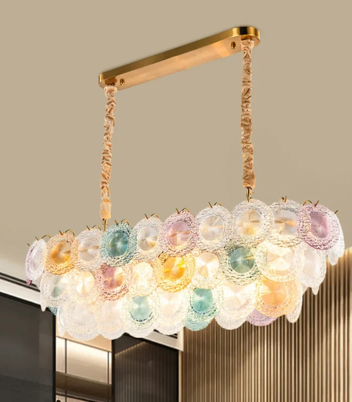 Rəngli şüşə dairəli masaüstü çilçıraq TH243 - Image 2