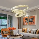 Kristal daşlı 3 halqa qızılı çilçıraq TH372 - Image 4