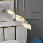 Kristal daşlı dalğalı masaüstü çilçıraq TH372 - Image 5