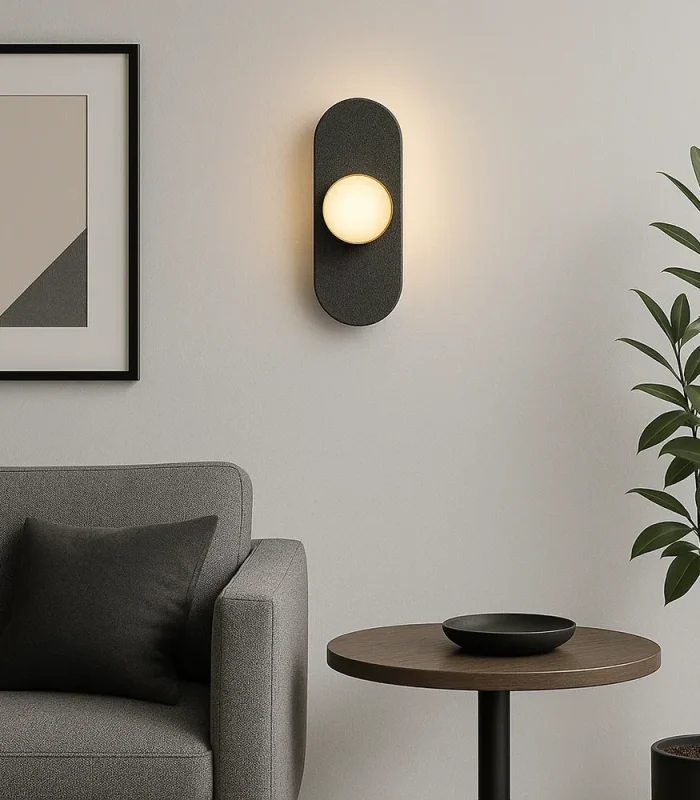 Şüşə materiallı tək şarlı divar işığı W1126 - Image 4