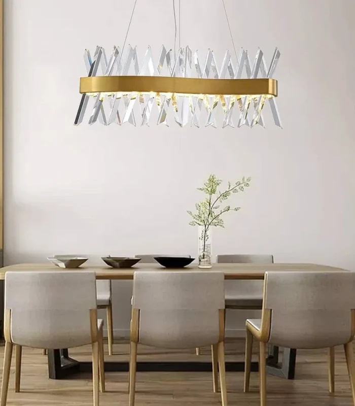 Qızılı detallı kristal masaüstü çilçıraq TH274 - Image 4