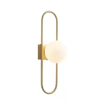 Minimalist ağ şarlı divar işığı W6612