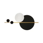 Dairəvi qara minimalist divar işığı 3106