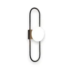 Minimalist ağ şarlı divar işığı W6612