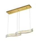 Kristal daşlı dalğalı masaüstü çilçıraq TH372