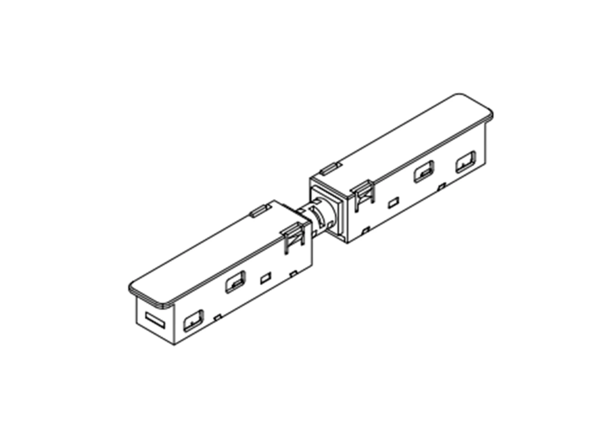 Düz elektrik ötürücü - Straight connect module (maqnit rels üçün))